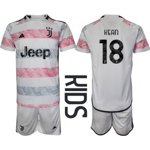 Juventus Moise Kean #18 Replica Away Stadium Kit for Kids 2023-24 Short Sleeve (+ pants)